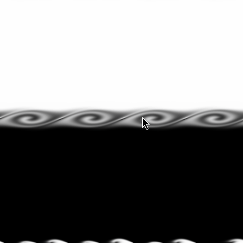 Fluid-flow simulation screenshot